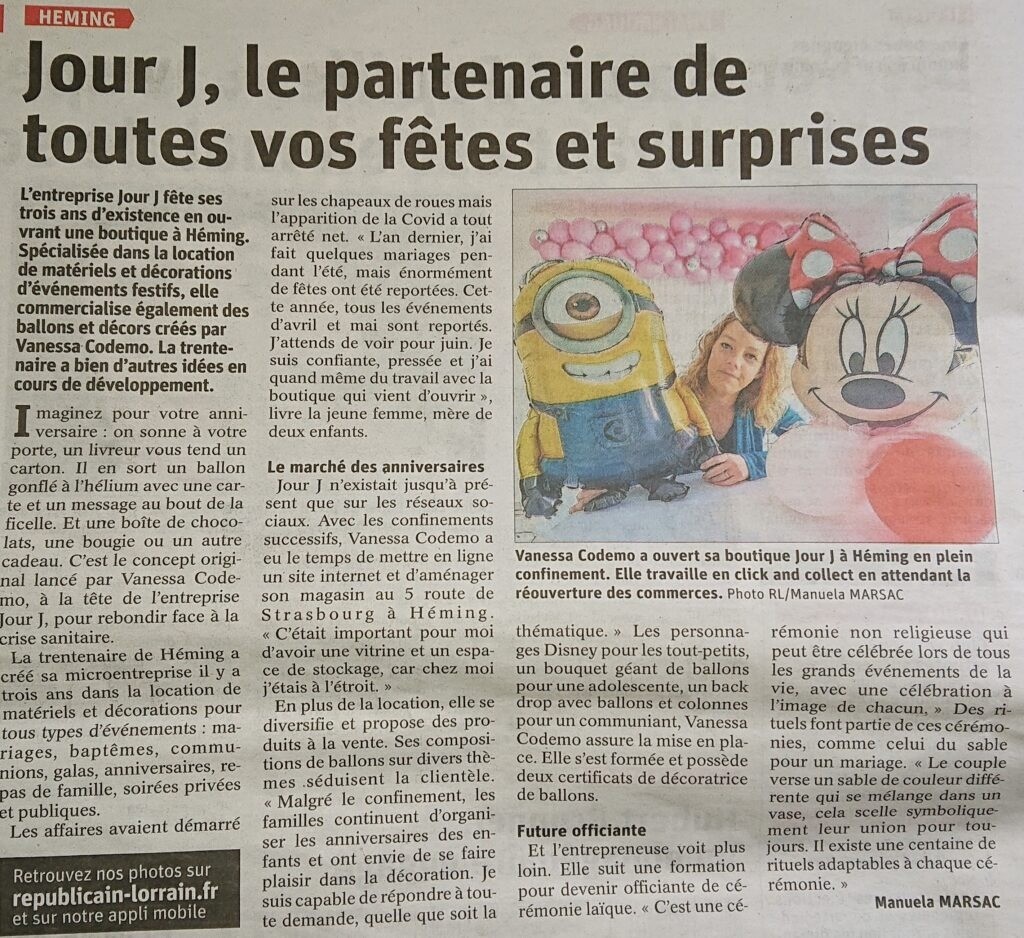 Article de presse Jour J