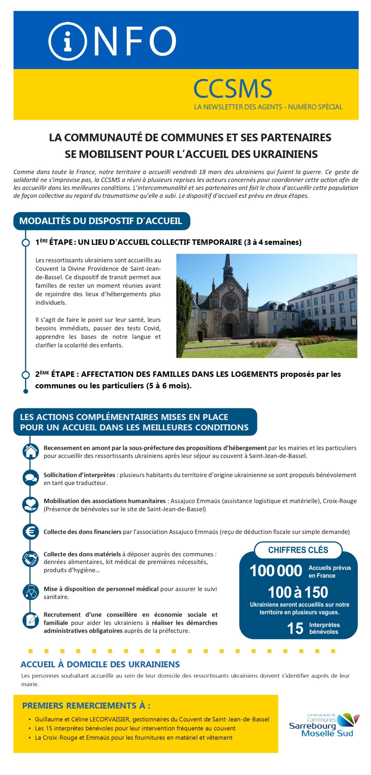 Newsletter info CCSMS - Numéro spécial - Mars 2022 Newsletter info CCSMS - Numéro spécial - Mars 2022