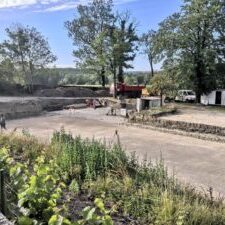 tracage et délimitation pour le terrassement